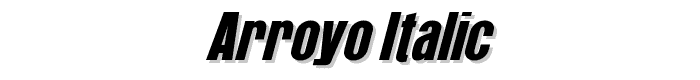 Arroyo Italic font